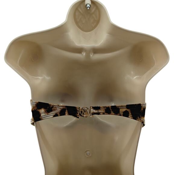 Victoria Secret Strapless Underwire Bikini Top Leopard Print 36B - Picture 3 of 3